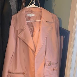 Rose gold faux leather jacket